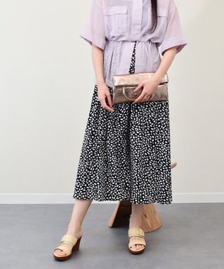 INTER-CHAUSSURES 【ANDREA CARDONE】レザーワイドサコッシュ ブロンズ