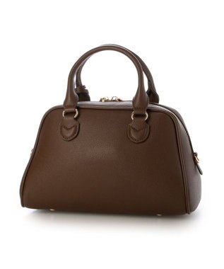 UNBILLION カシュカシュ cachechche / シボフェイクレザー2wayボストンバッグ ブラウン