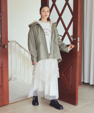 earth music&ecology マルチウェイマウンテンパーカー カーキ