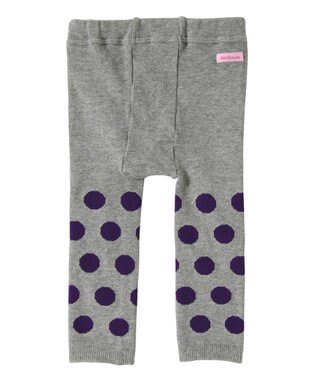 MIKI HOUSE HOT BISCUITS 【80-120cm】 水玉柄 レギンス グレー