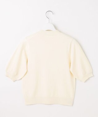 Feroux シャイニーハーフスリーブ ニット ホワイト系