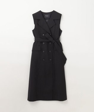 GRACE CONTINENTAL バックプリーツトレンチワンピース ブラック