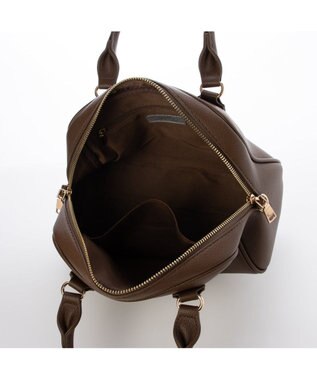 UNBILLION カシュカシュ cachechche / シボフェイクレザー2wayボストンバッグ ブラウン