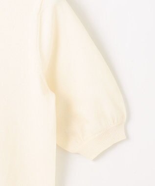 Feroux シャイニーハーフスリーブ ニット ホワイト系