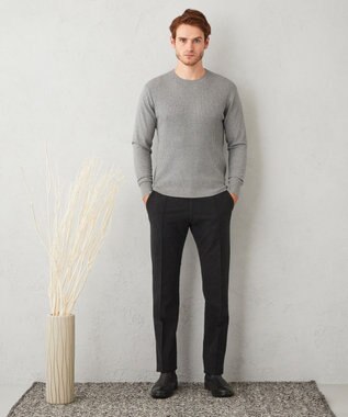 JOSEPH ABBOUD 【新色追加】チクチクしない SNOWYクルーネックニット ライトグレー系