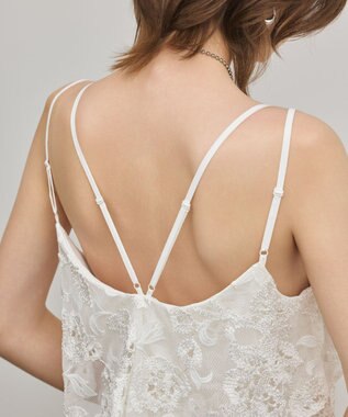 GRACE CONTINENTAL チュールレースロングワンピース ホワイト