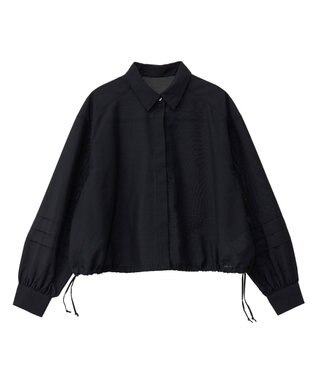 earth music&ecology タックスリーブシャツ Black