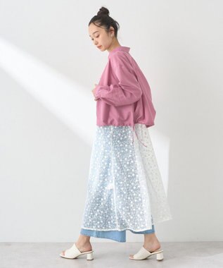 earth music&ecology タックスリーブシャツ Dark Pink