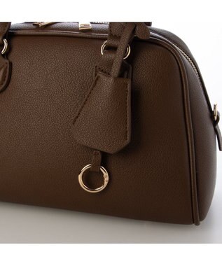 UNBILLION カシュカシュ cachechche / シボフェイクレザー2wayボストンバッグ ブラウン