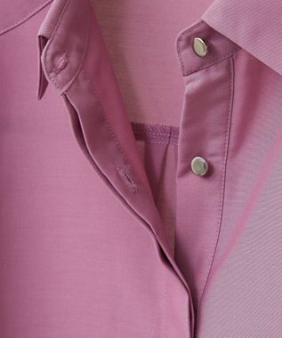 earth music&ecology タックスリーブシャツ Dark Pink