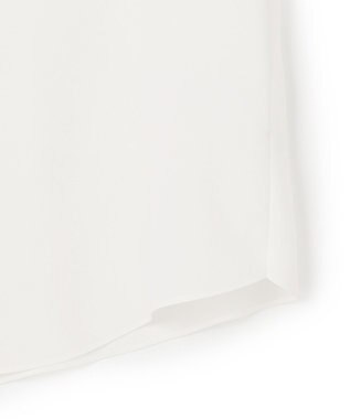 ICB 【先行予約】BackSatinAmunzen 5分袖Vネック配色ブラウス オフホワイト