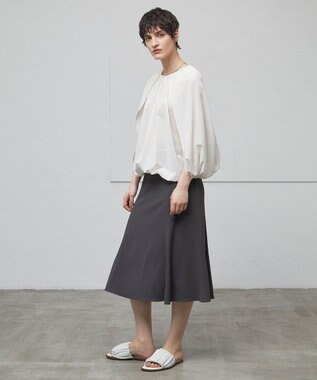 BEIGE， CINDY / フレアスカート C.Gray×White