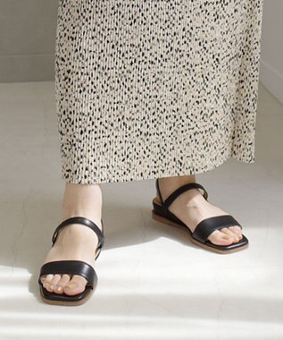 Pointer 日本製 本革バックストラップサンダル ブラック