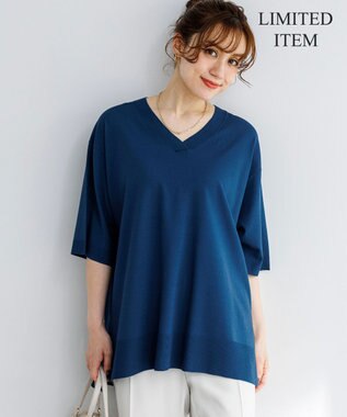 23区 L 【先行予約/WEB&一部店舗限定カラーあり/Lサイズ限定】レーヨンポリエステルストレッチ Vネック ニット