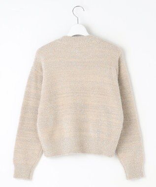 Feroux 【洗える】ラメシャギー カーディガン ベージュ系