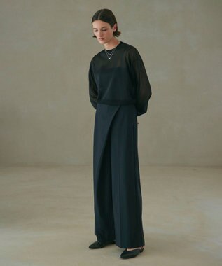 NAVE 【Nave・洗える】シアーニット トップス ブラック系