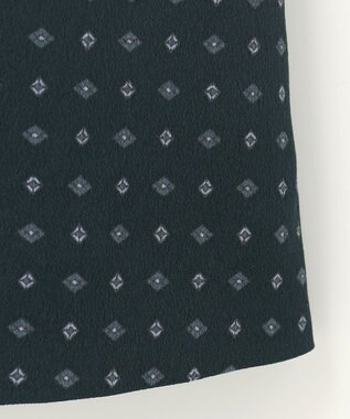 J.PRESS LADIES 【洗える】シュリンクデシン ジオメトリックプリント ワンピース ダークグリーン系5