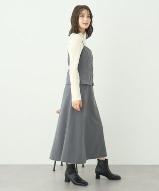 earth music&ecology ペプラムジレジャンドレ Gray