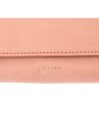 genten 【新色】フレスコ 二つ折り財布 ピーチベージュ