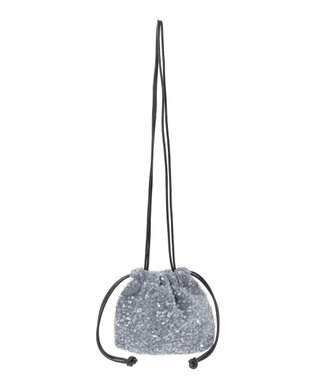 Green Parks ＯＴＯ．ＨＡ．ベロアスパンコールショルダーバック Gray