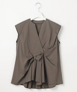 23区 【GOLD LABEL】ファインスムースジャージー カシュクールデザイン カットソー