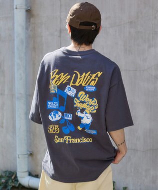 WEGO 【SMLサイズ展開】別注BENDAVISグラフィックT（SS） ブラック中濃色