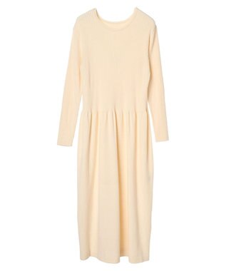 Green Parks ・Ｐｅｔｉｔ　Ｆｌｅｕｒ　フレアニットワンピース Ivory