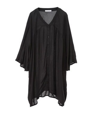 Green Parks クレープチュニック Charcoal Gray