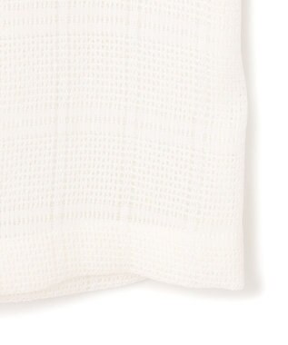 ICB L スクエアチェックレノクロス レースジャケット オフホワイト系