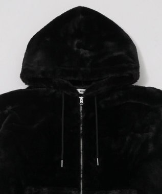 WEGO 【ユニセックス着用ITEM/MLサイズ展開】エコファーグラフィックブルゾン ブラック