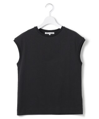 23区 L 【洗える】コンパクトヤーン フレンチスリーブ Tシャツ