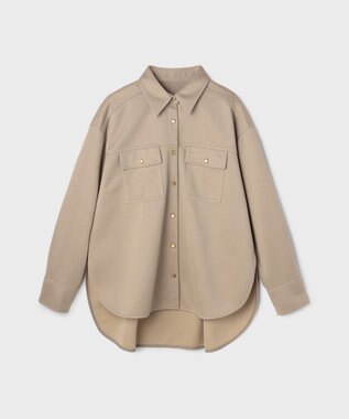 GRACE CONTINENTAL ジャージビッグシャツ ベージュ