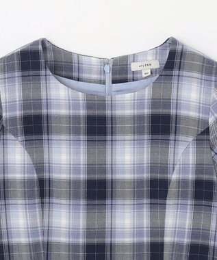 ANY KIDS ジャケット付き チェック ワンピース ネイビー