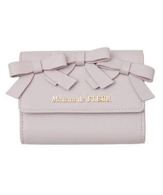 Maison de FLEUR ガーリーリボンウォレット Lavender