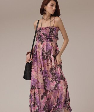 GRACE CONTINENTAL タイダイリーフプリントワンピース