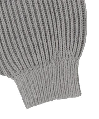 WEGO ダブルジップショートニットブルゾン グレー