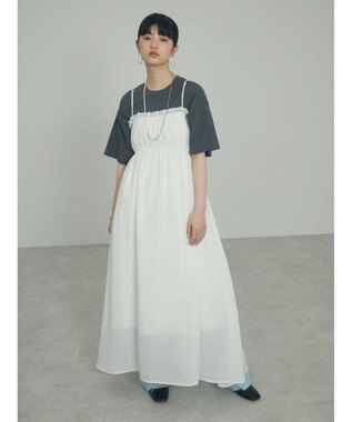 Green Parks ａ．バックオープンキャミワンピース Off White