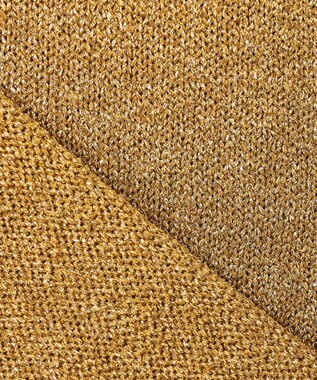 ICB 【洗える】リッチシャインニット カーディガン ゴールド系