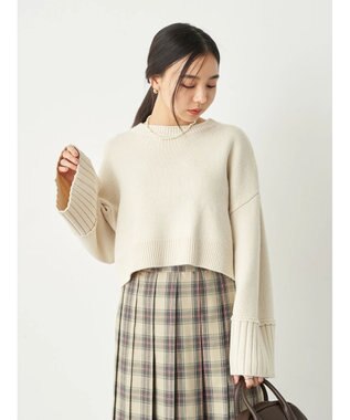 earth music&ecology ワイドスリーブプルオーバー Ivory