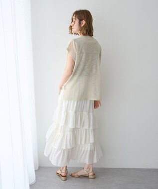 YECCA VECCA アシメラッフルスカート Off White