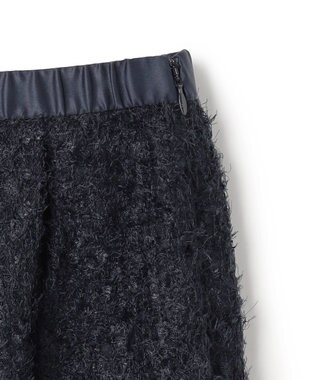 UNFILO L エアリーヤーン Iラインスカート ネイビー