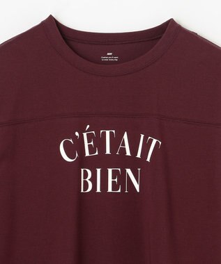 ANY L フットボールロングスリーブＴシャツ バーガンディ