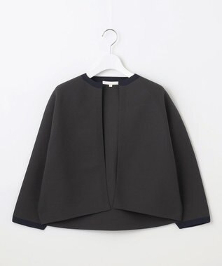 【洗える】ポリエステルホールガーメントボレロ ニット