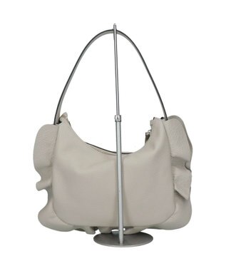 INTER-CHAUSSURES 【RIPANI】サイドフリルホーボーバッグ・ミディ ライトグレー