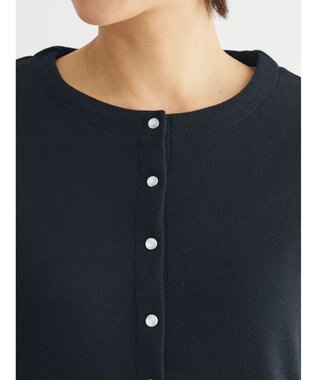 Green Parks 鹿の子カットカーディガン Black