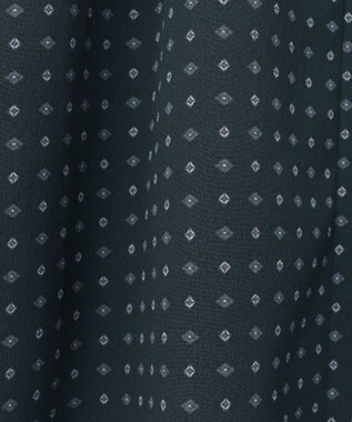 J.PRESS LADIES 【洗える】シュリンクデシン ジオメトリックプリント ワンピース ダークグリーン系5