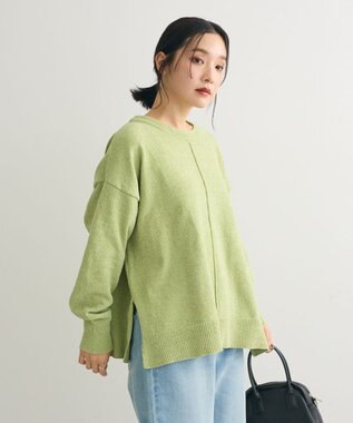 Green Parks ベロアモールリラックスサイズニットプルオーバー Green