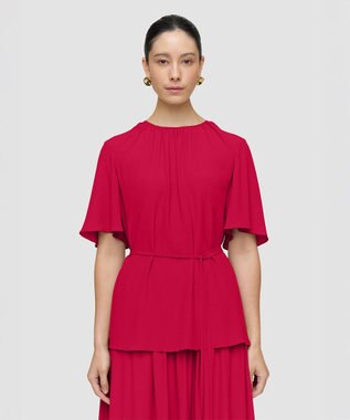 JOSEPH シルクブレンドクレープ　ブラウス Fuchsia