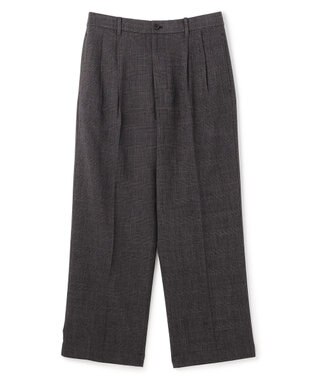 UNFILO MENS ウーリーノ 2タックスラックス グレーチェック