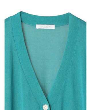 Green Parks 接触冷感Ｖネックカーデ Blue Green